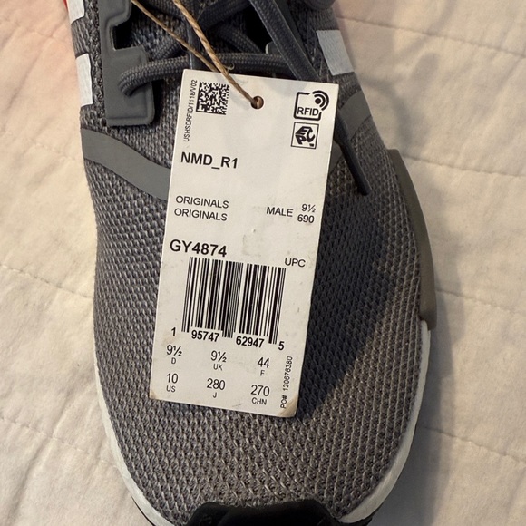 Adidas Gray Sneakers with Red Highlights - Picture 8 of 9